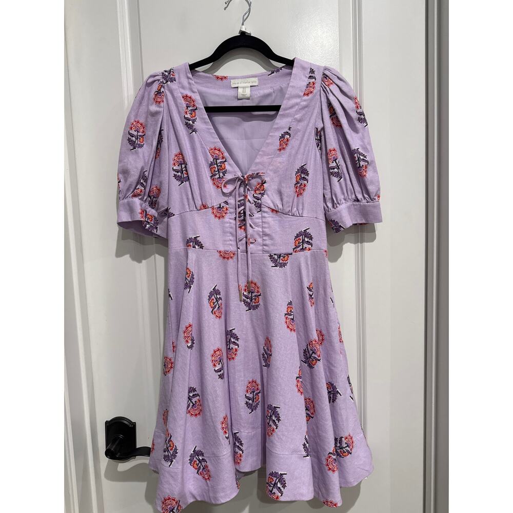 MSRP: $248 | ✨ House of Harlow 1960 Floral Linen Blend Isolda Mini Dress – XS-S✨ - Picture 2 of 6